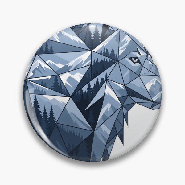 Item preview, Geometric Mountain Wolf T-Shirt - Low Poly Nature Design designed and sold by charliedelong.