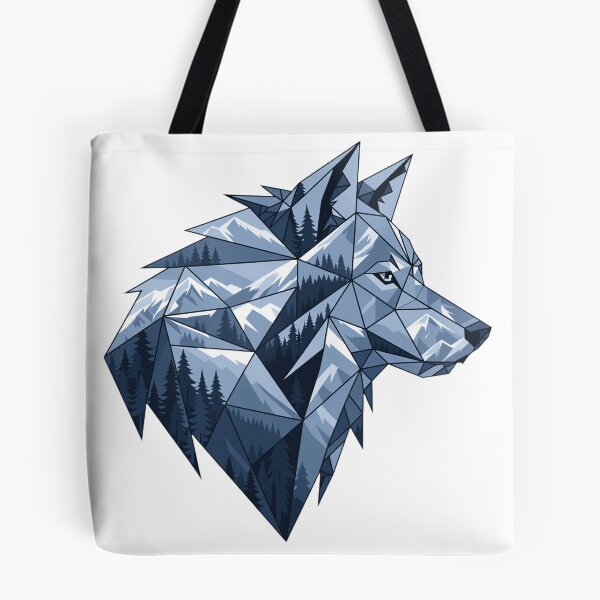 Item preview, Geometric Mountain Wolf T-Shirt - Low Poly Nature Design designed and sold by charliedelong.