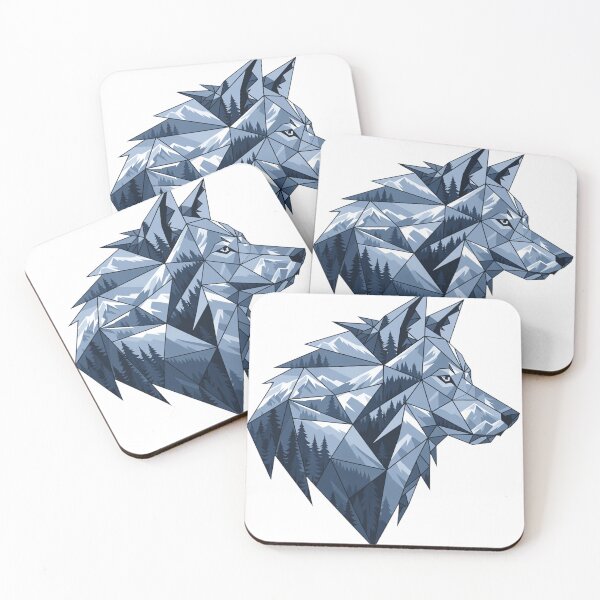 Item preview, Geometric Mountain Wolf T-Shirt - Low Poly Nature Design designed and sold by charliedelong.