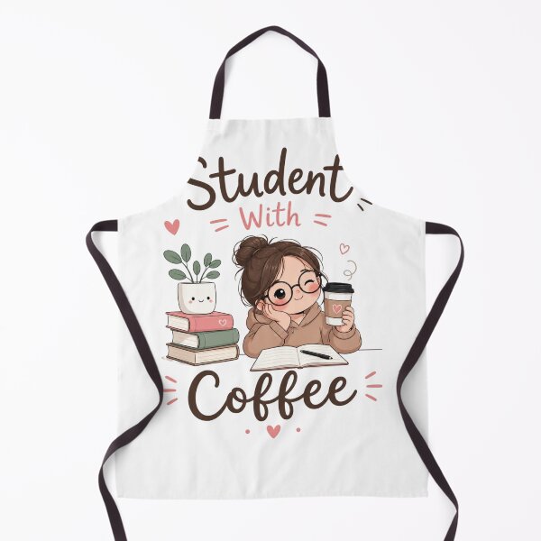 Item preview, Cute Student With Coffee Kawaii Study Aesthetic Sticker | Cozy College Life Design designed and sold by Sanika arts .