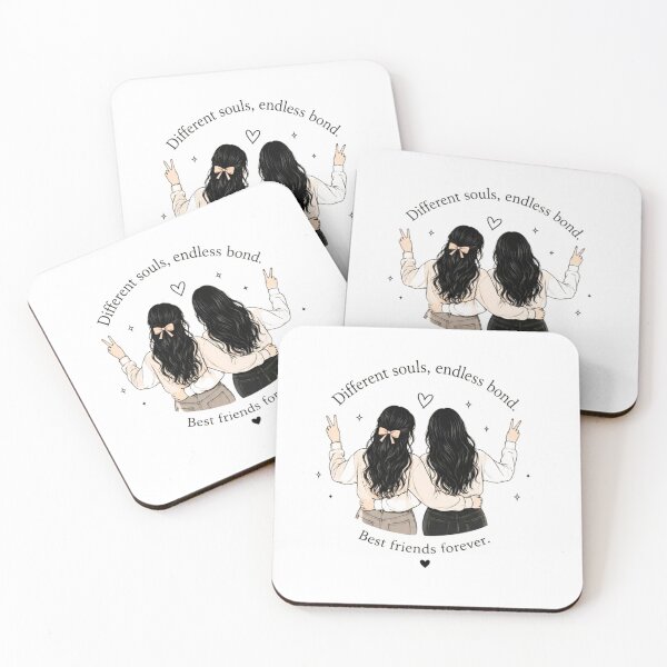 Item preview, Different Souls, Endless Bond | Best Friends Forever Minimalist Design designed and sold by MotivArtes.