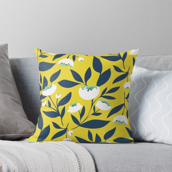 Item preview, Bright retro peony flowers designed and sold by Jennifer Ladd.