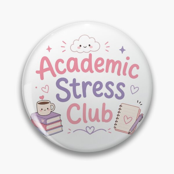 Item preview, Academic Stress Club Cute Study Aesthetic Design | Kawaii Student Life Meme designed and sold by Sanika arts .