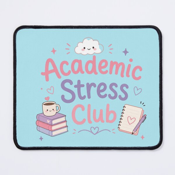 Item preview, Academic Stress Club Cute Study Aesthetic Design | Kawaii Student Life Meme designed and sold by Sanika arts .
