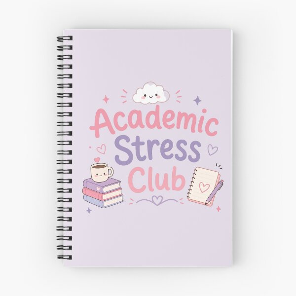 Item preview, Academic Stress Club Cute Study Aesthetic Design | Kawaii Student Life Meme designed and sold by Sanika arts .