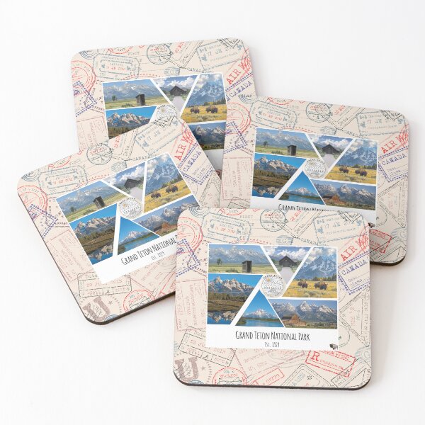 Item preview, Grand Teton National Park image collage designed and sold by SmyrnaBuffalo.