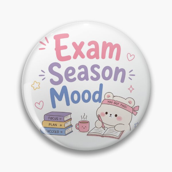 Item preview, Exam Season Mood Cute Kawaii Study Bear Sticker | Student Life Aesthetic Exam Stress Design designed and sold by Sanika arts .