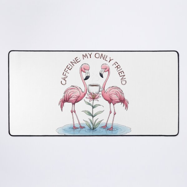 Item preview, Caffeine My Only Friend Cute Flamingo Coffee Art designed and sold by dcohea.