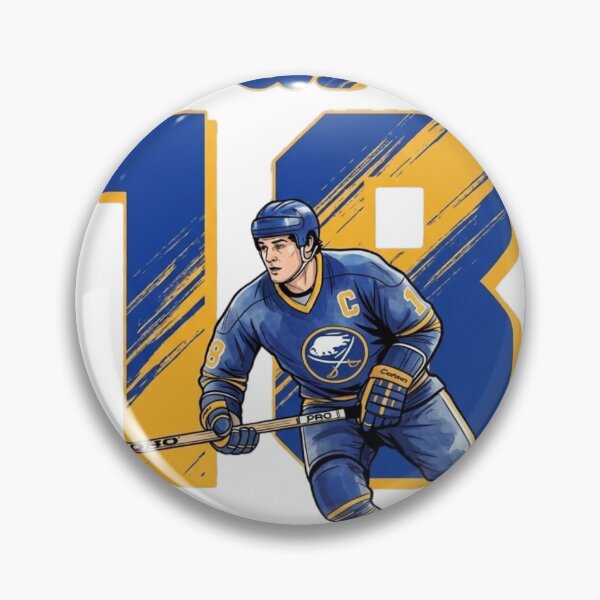 Item preview, Danny Gare 18 Retro Buffalo Hockey Captain Art designed and sold by Thogan0416.