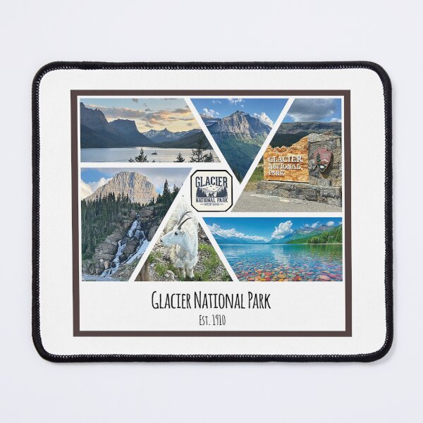 Item preview, Glacier National Park image collage designed and sold by SmyrnaBuffalo.
