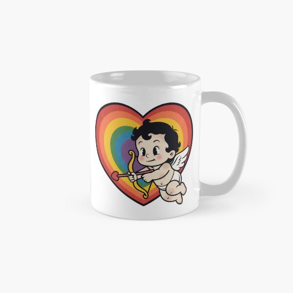 Item preview, Cute Vintage Cupid with Rainbow Pride Heart designed and sold by Anne97s.