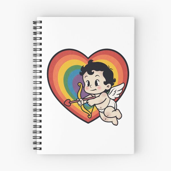 Item preview, Cute Vintage Cupid with Rainbow Pride Heart designed and sold by Anne97s.