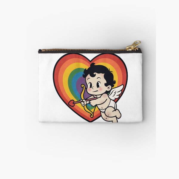 Item preview, Cute Vintage Cupid with Rainbow Pride Heart designed and sold by Anne97s.