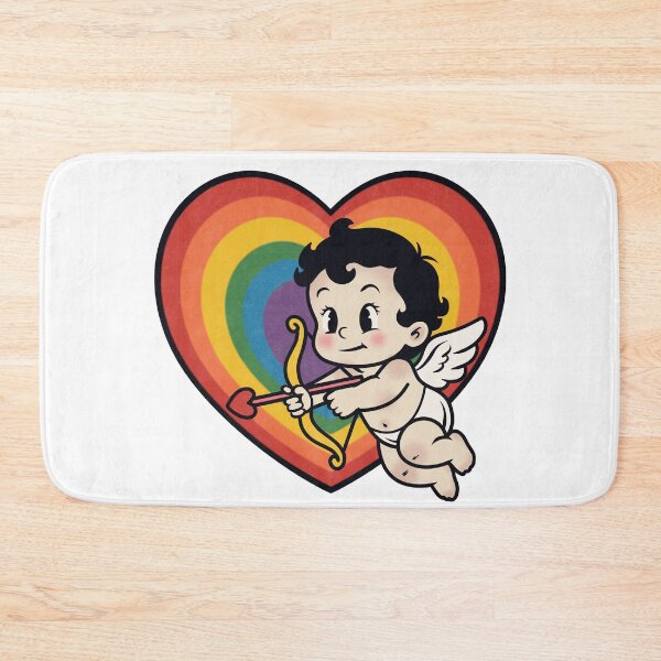 Item preview, Cute Vintage Cupid with Rainbow Pride Heart designed and sold by Anne97s.