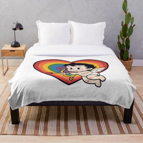 Item preview, Cute Vintage Cupid with Rainbow Pride Heart designed and sold by Anne97s.
