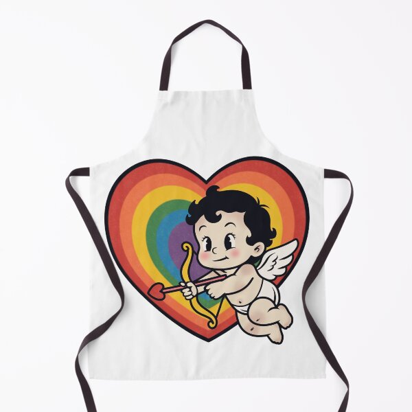 Item preview, Cute Vintage Cupid with Rainbow Pride Heart designed and sold by Anne97s.