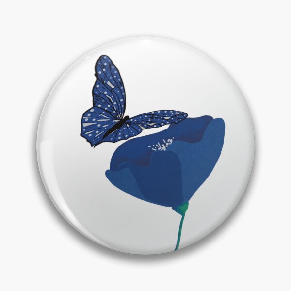 Item preview, Blue flower and butterfly  designed and sold by MirelaBadea.
