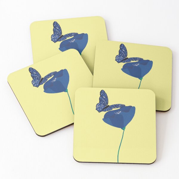 Item preview, Blue flower and butterfly  designed and sold by MirelaBadea.