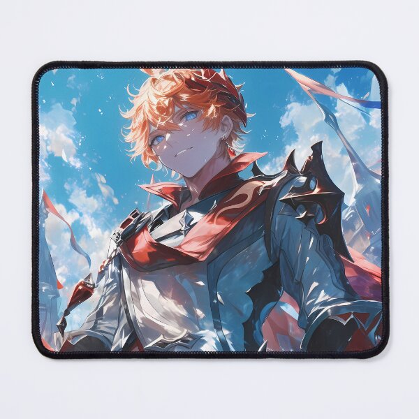 Item preview, Tartaglia Childe Genshin Impact Confident Hero With Red Scarf designed and sold by Spraykart.