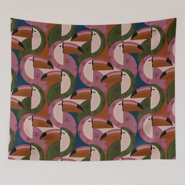 Item preview, Retro Tropical Toucans designed and sold by prikanashiro.