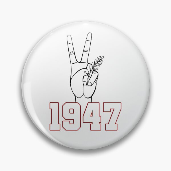 Item preview, 1947 Peace Free Palestine | V Hand Peace Symbol | Stop Genocide designed and sold by Amazing Arts Designs.