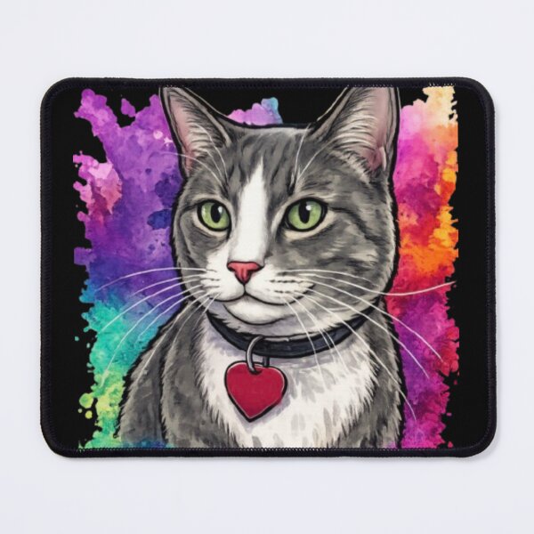 Item preview, Cat portrait with color splash background  designed and sold by PhreshPickt.