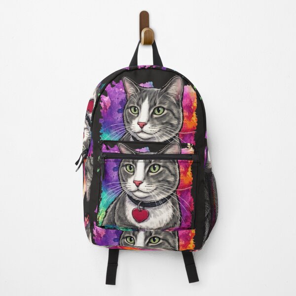Item preview, Cat portrait with color splash background designed and sold by PhreshPickt.
