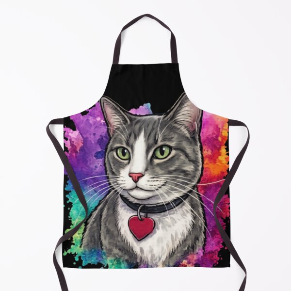 Item preview, Cat portrait with color splash background designed and sold by PhreshPickt.