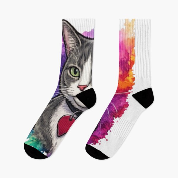 Item preview, Cat portrait with color splash background  designed and sold by PhreshPickt.