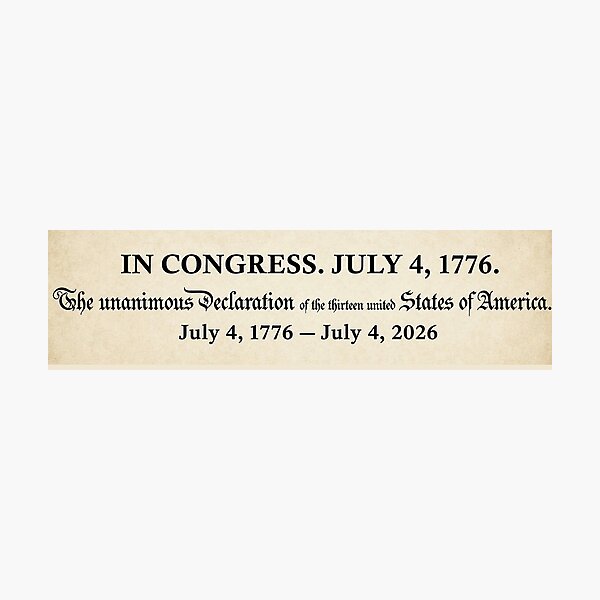 Item preview, In Congress July 4 1776 Unanimous Declaration 250th Anniversary 1776 2026 History T-Shirt designed and sold by No Kings Bling.