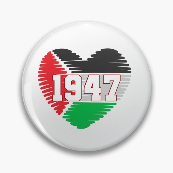 Item preview, 1947 Palestine Flag Heart فلسطين Free Gaza | Pre-Nakba Palestine designed and sold by Amazing Arts Designs.