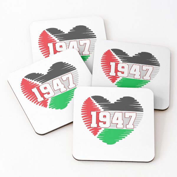 Item preview, 1947 Palestine Flag Heart فلسطين Free Gaza | Pre-Nakba Palestine designed and sold by Amazing Arts Designs.