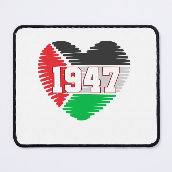 Item preview, 1947 Palestine Flag Heart فلسطين Free Gaza | Pre-Nakba Palestine designed and sold by Amazing Arts Designs.