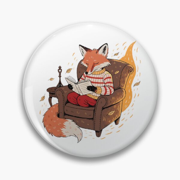 Item preview, Cozy Fox Reading Book by Fireplace Autumn Storybook Art designed and sold by charliedelong.