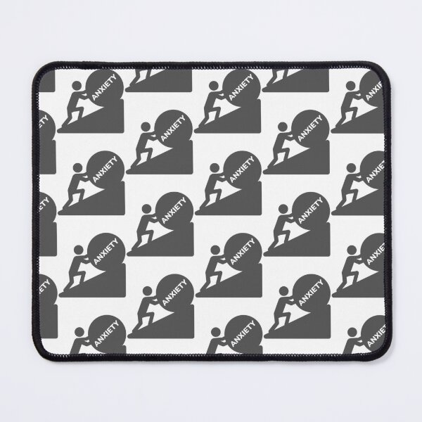 Item preview, Anxiety Daily Struggle Sisyphus Boulder Minimalist Icon designed and sold by Shape Snip Studio.