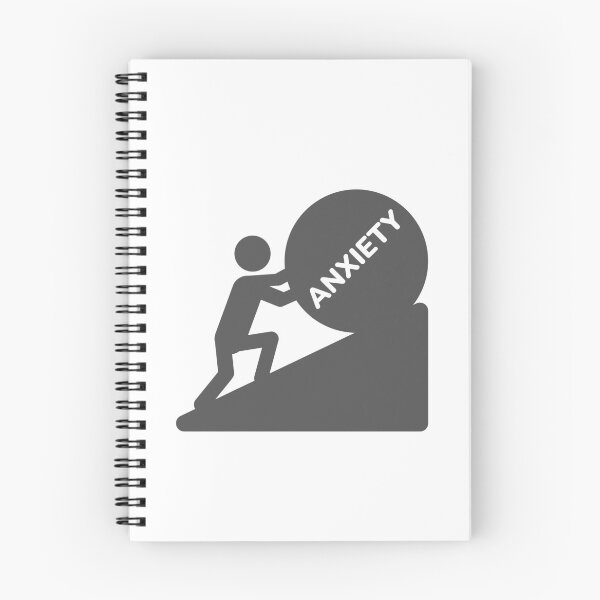 Item preview, Anxiety Daily Struggle Sisyphus Boulder Minimalist Icon designed and sold by Shape Snip Studio.