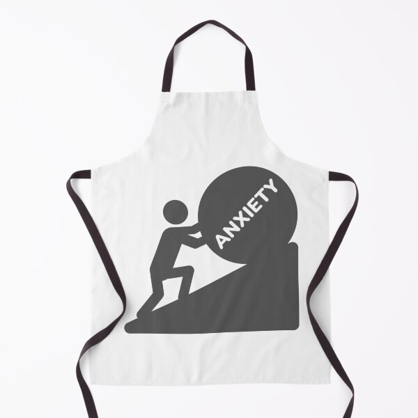Item preview, Anxiety Daily Struggle Sisyphus Boulder Minimalist Icon designed and sold by Shape Snip Studio.