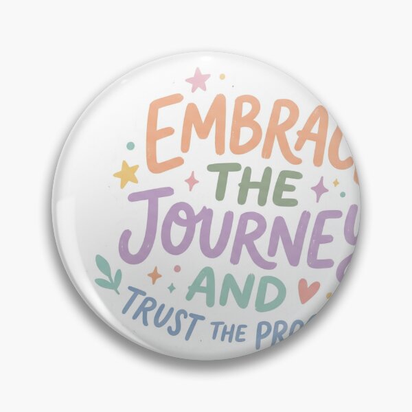 Item preview, Embrace the Journey and Trust the Process – Pastel Hand Lettered Quote Sticker designed and sold by redblink store.