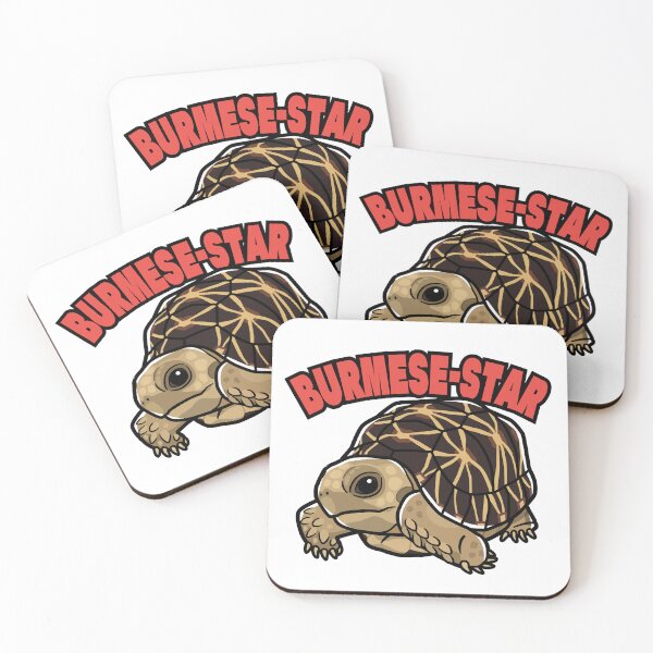 Item preview, Burmese Star Tortoise Japanese Pop Art designed and sold by Rie-TortoTurtle.