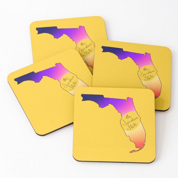 Item preview, Retro Sunset Florida Map The Sunshine State Gradient Sticker designed and sold by Kaimarbe | Cute Stickers & Apparel.