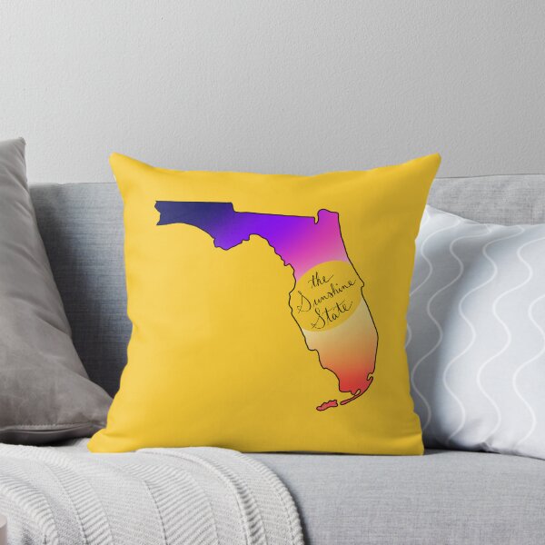 Item preview, Retro Sunset Florida Map The Sunshine State Gradient Sticker designed and sold by Kaimarbe | Cute Stickers & Apparel.