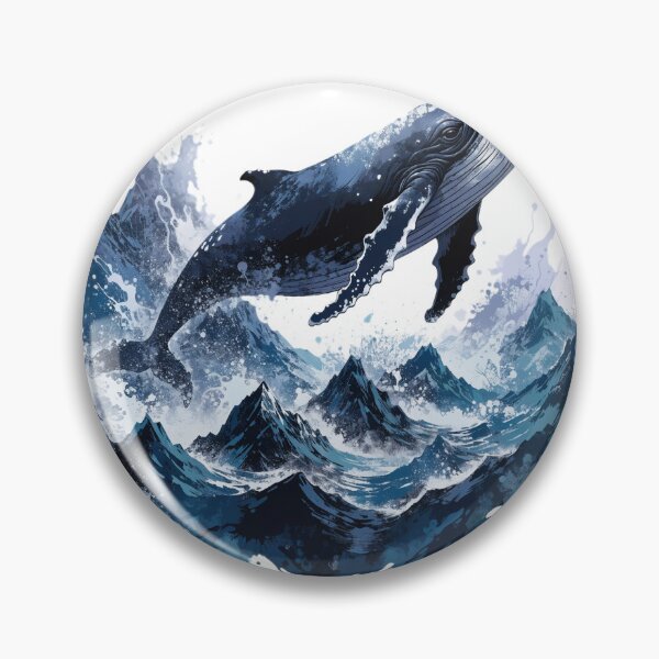 Item preview, Whale Breaching Mountains Surreal Nature Art T-Shirt designed and sold by charliedelong.