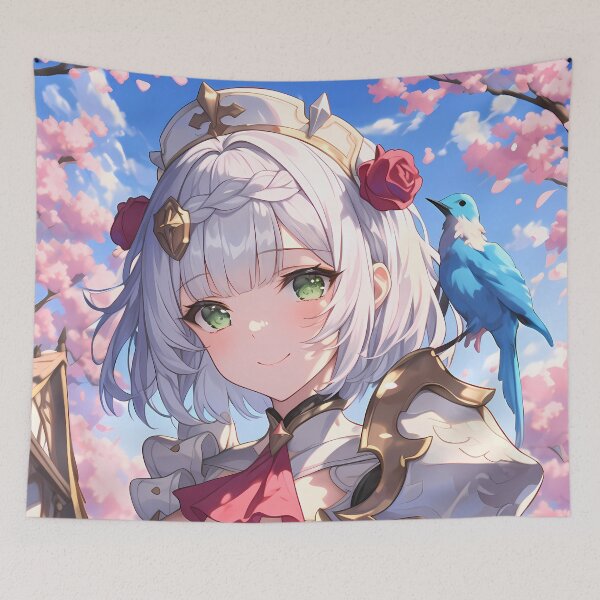 Item preview, Noelle Genshin Impact Knight Maid Cherry Blossoms Spring Geo designed and sold by 108Recordings.