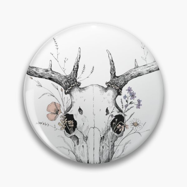 Item preview, Deer Skull Wildflowers Botanical Nature Art T-Shirt designed and sold by charliedelong.