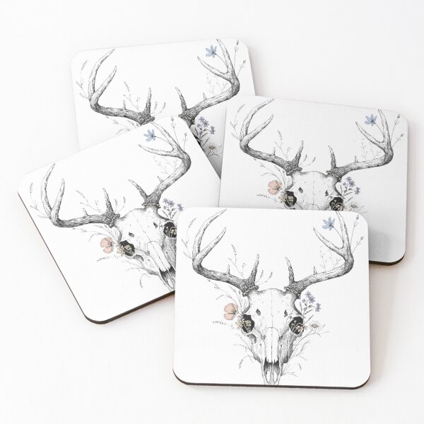 Item preview, Deer Skull Wildflowers Botanical Nature Art T-Shirt designed and sold by charliedelong.