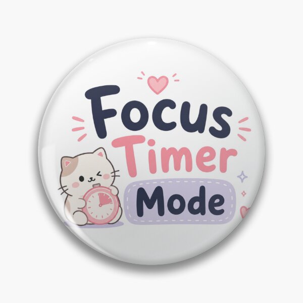 Item preview, Focus Timer Mode Cute Study Aesthetic Design | Kawaii Productivity Student Illustration designed and sold by Sanika arts .