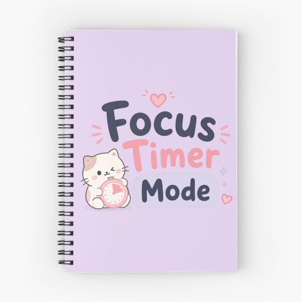 Item preview, Focus Timer Mode Cute Study Aesthetic Design | Kawaii Productivity Student Illustration designed and sold by Sanika arts .