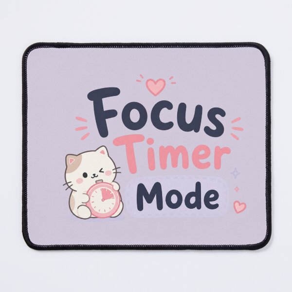 Item preview, Focus Timer Mode Cute Study Aesthetic Design | Kawaii Productivity Student Illustration designed and sold by Sanika arts .