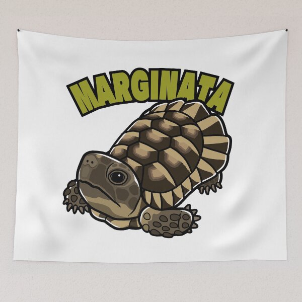 Item preview, Marginated Tortoise Japanese Pop Art designed and sold by Rie-TortoTurtle.