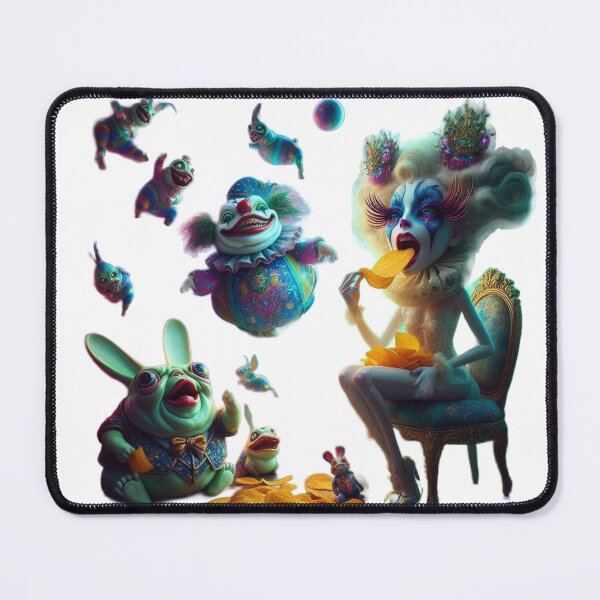 Item preview, Gothic Circus Queen Eating Potato Chips Art designed and sold by LujziWorld.
